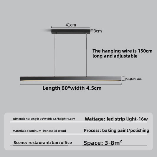 Minimalist Linear LED Chandelier