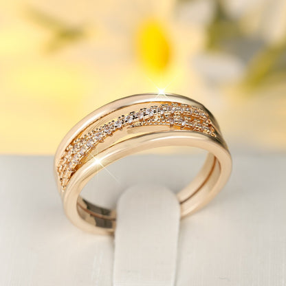 Minimalist Multi-Layer Diamond Cross Ring