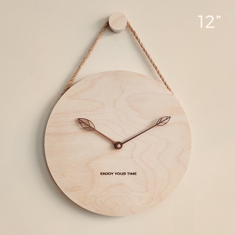 Minimalist Nordic Wooden Hanging Wall Clock