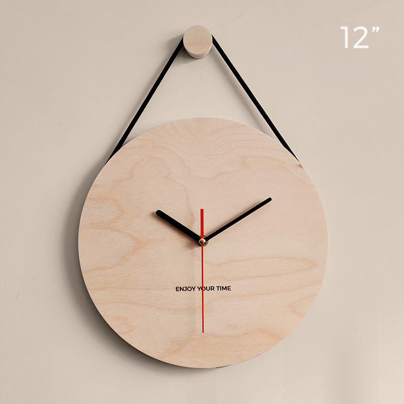 Minimalist Nordic Wooden Hanging Wall Clock