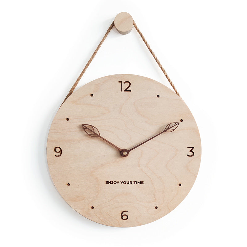 Minimalist Nordic Wooden Hanging Wall Clock