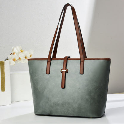 Minimalist PU Tote Bag with Shoulder Strap