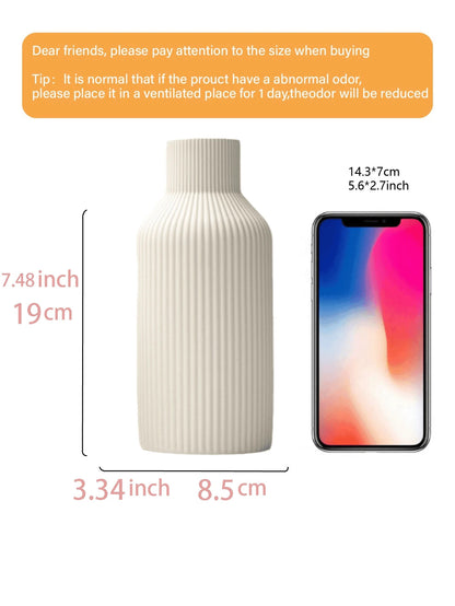 Minimalist Resin Vase Three-Piece Set for Home Flower Decoration