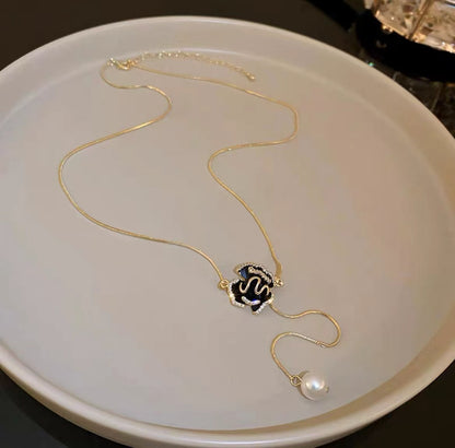 Minimalist Rose Flower Titanium Steel Necklace