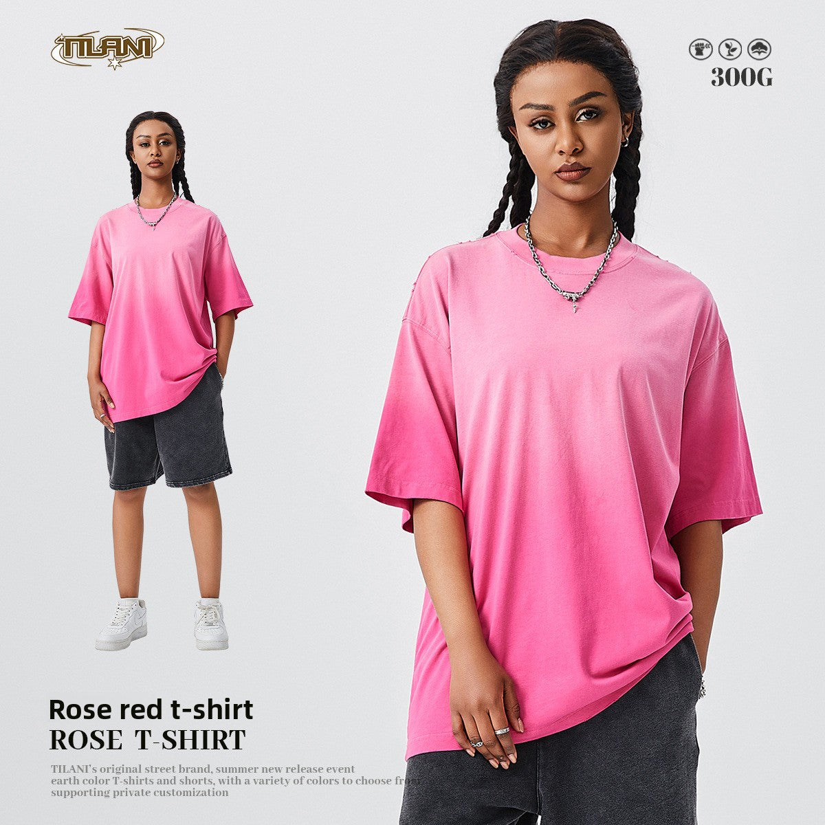 Minimalist short-sleeved gradient design