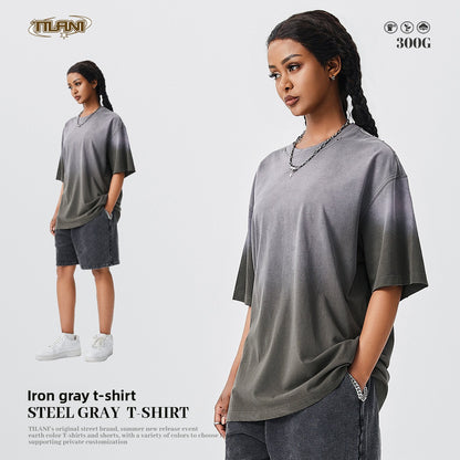 Minimalist short-sleeved gradient design