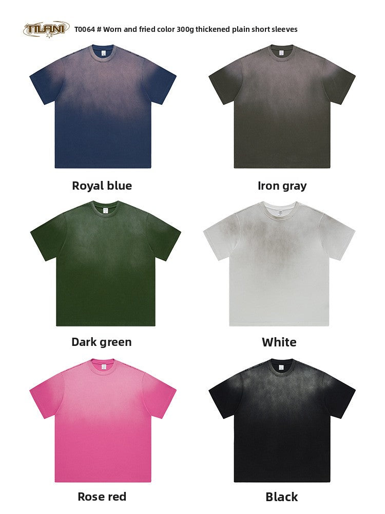 Minimalist short-sleeved gradient design