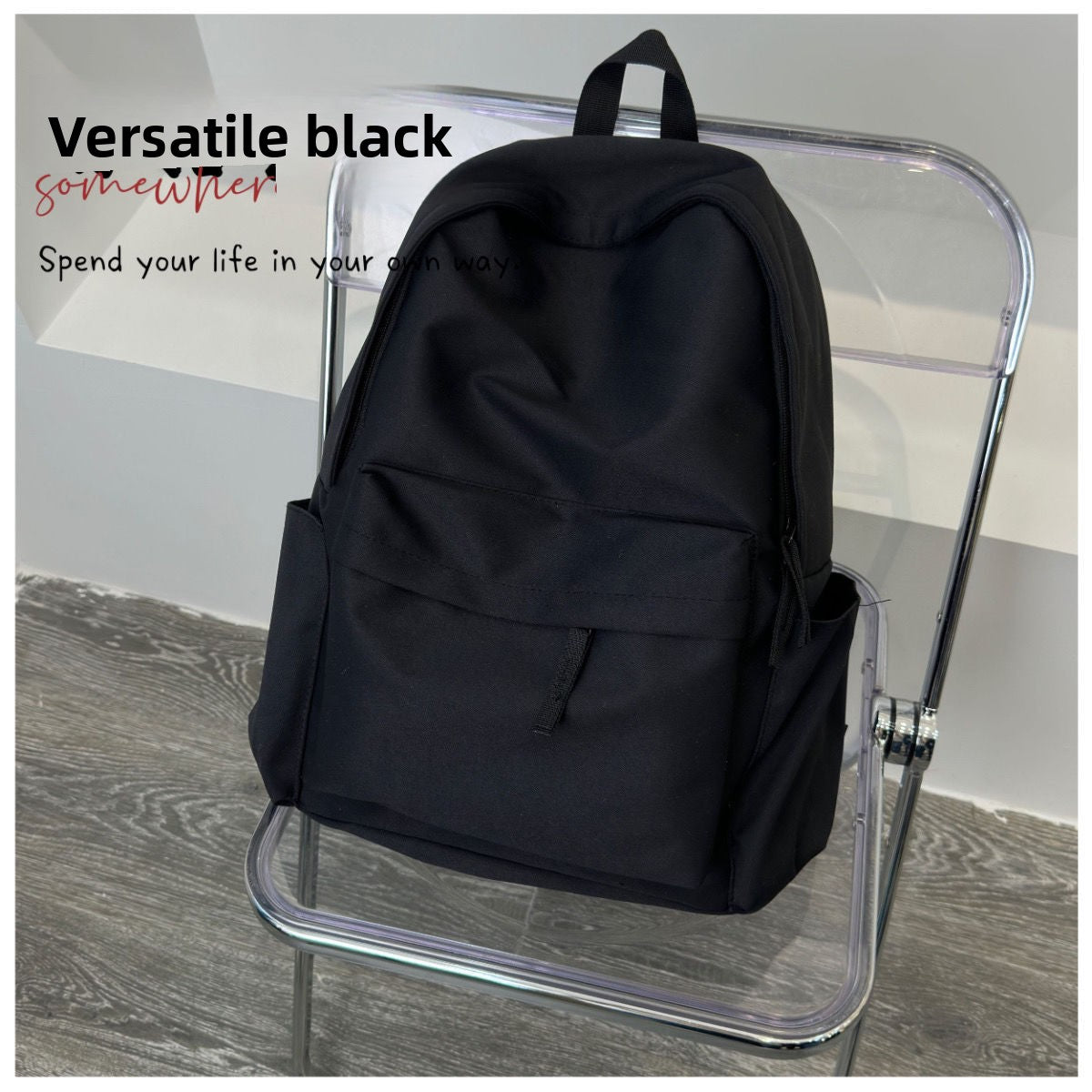 Minimalist Solid Color Backpack