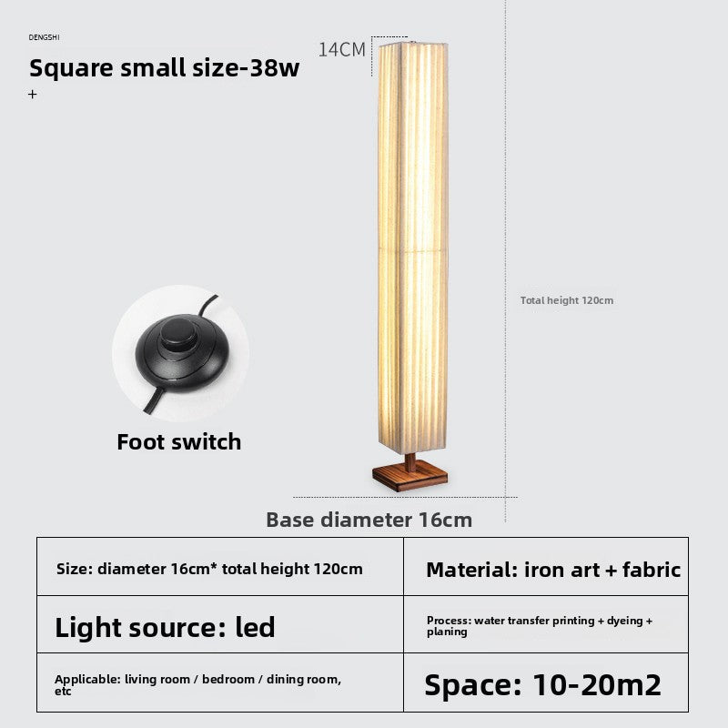 Minimalist Solid Wood Floor Lamp with Full Spectrum Lighting
