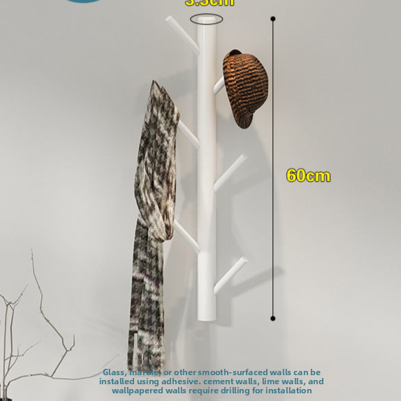 Minimalist Solid Wood Wall Mounted Coat Rack