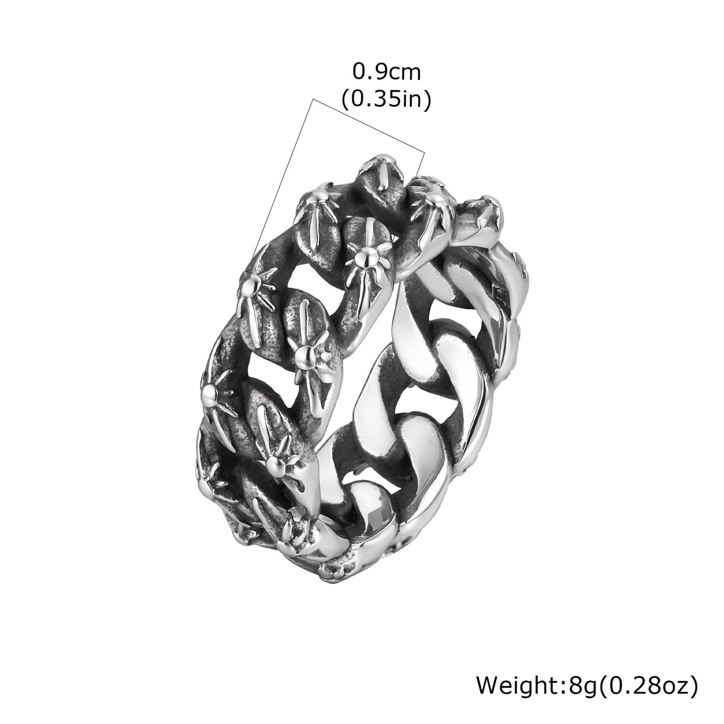 Minimalist stainless steel men's layered rings