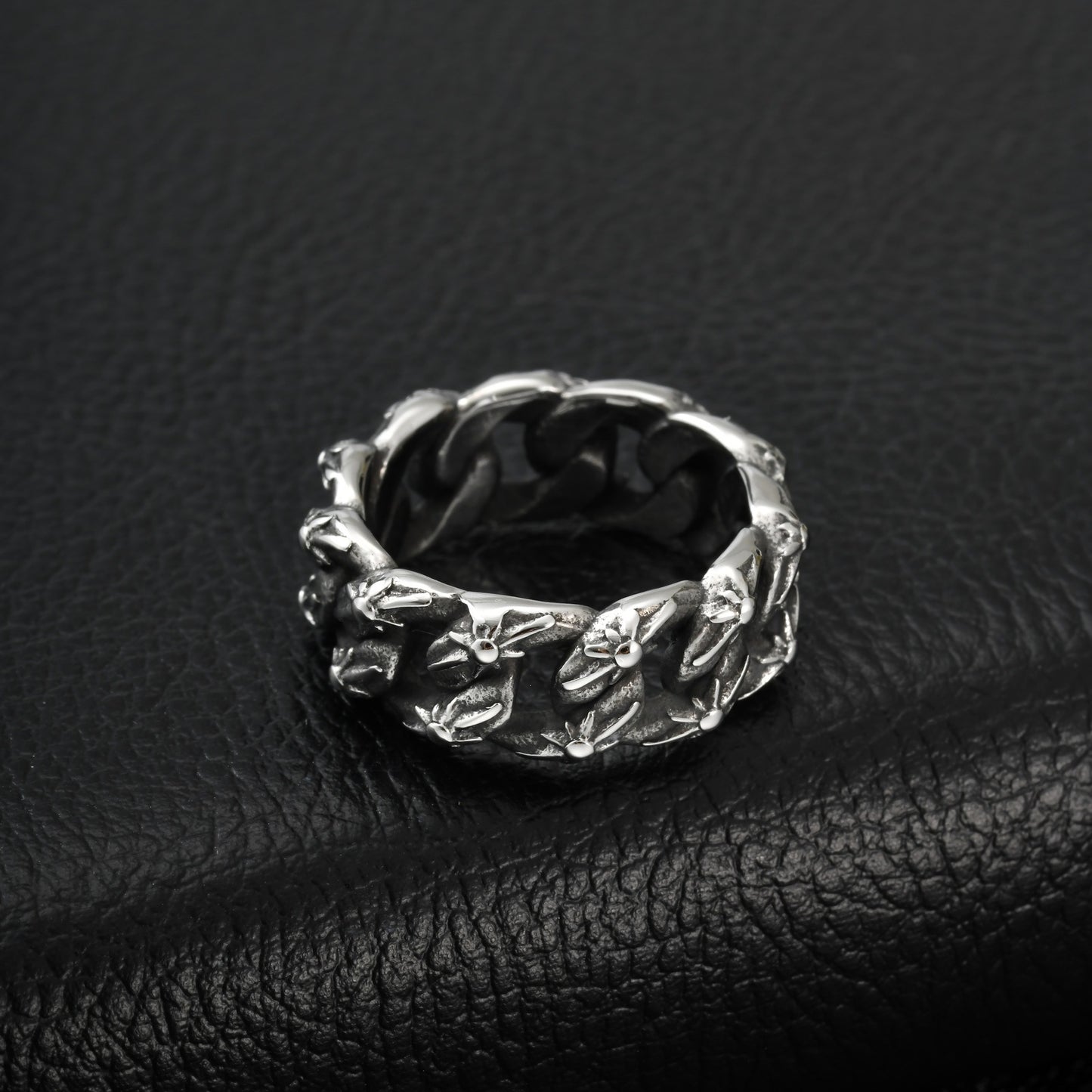Minimalist stainless steel men's layered rings