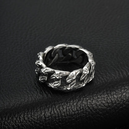 Minimalist stainless steel men's layered rings