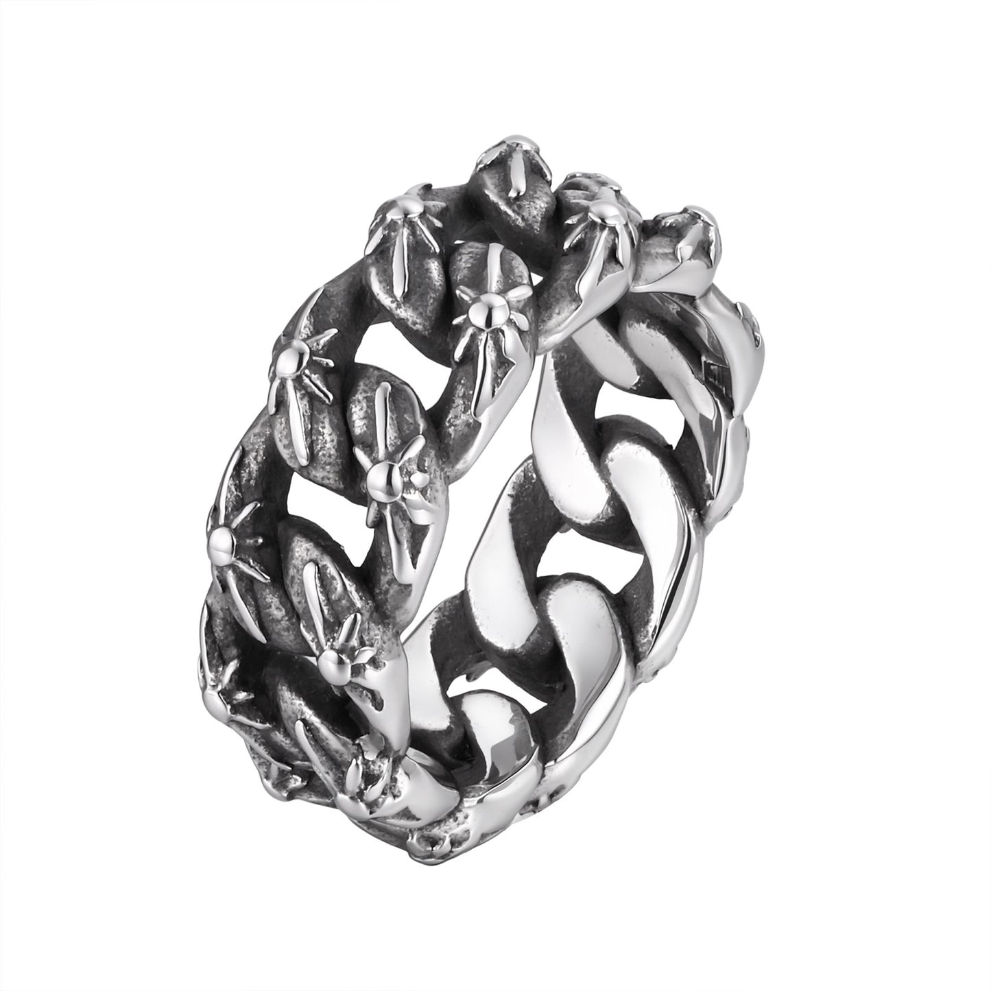Minimalist stainless steel men's layered rings