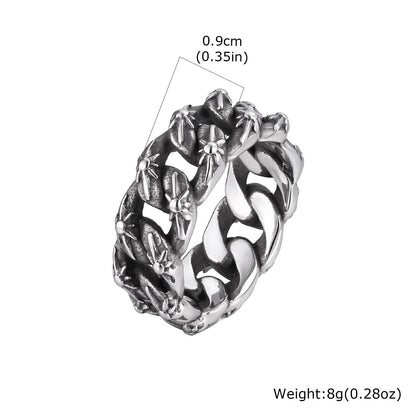 Minimalist stainless steel men's layered rings
