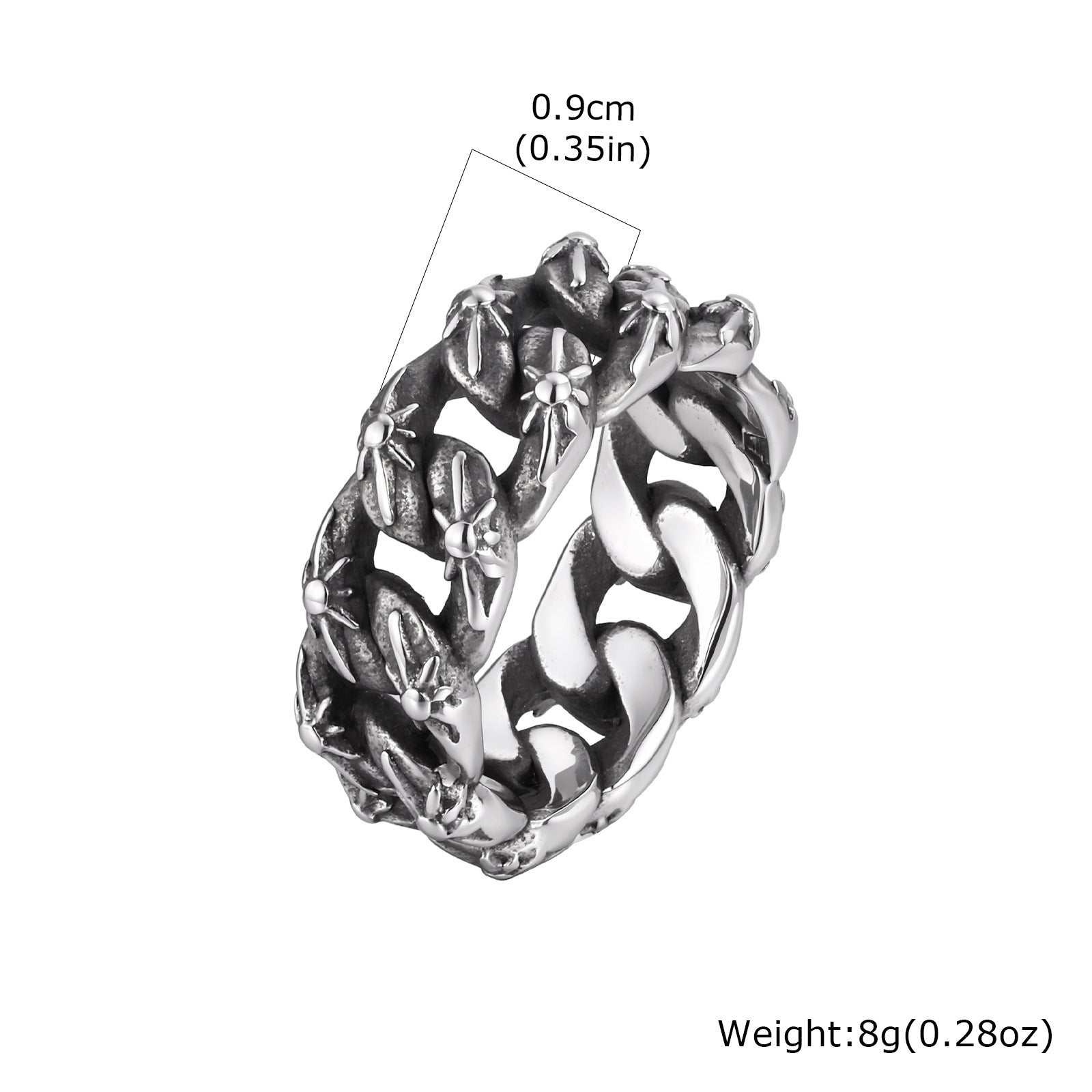 Minimalist stainless steel men's layered rings