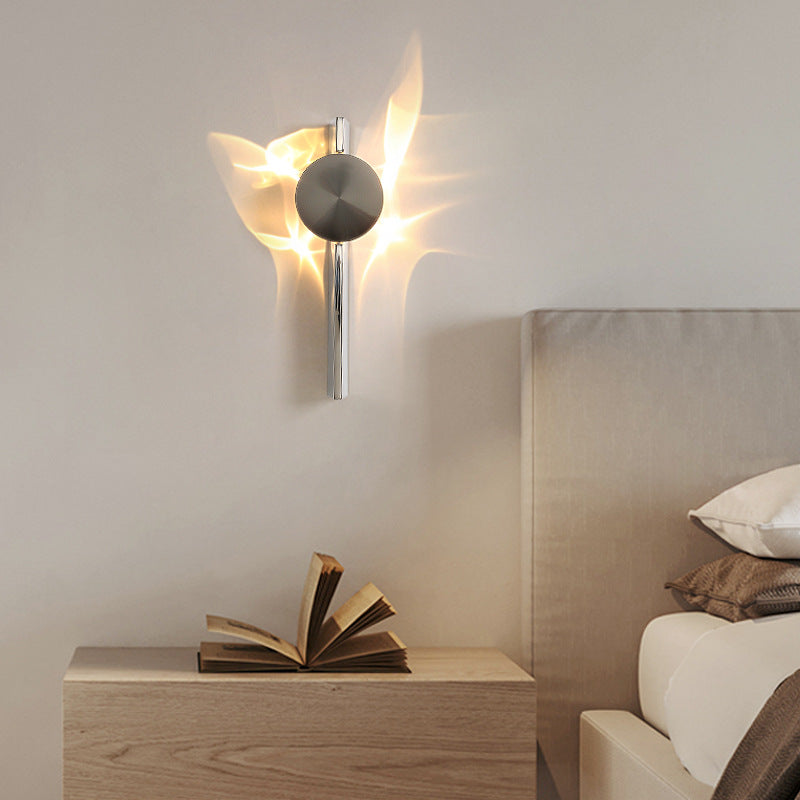 Minimalist Stainless Steel Projection Wall Lamp