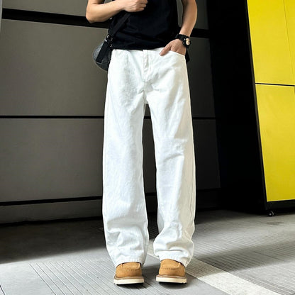 Minimalist Straight-Leg Denim Pants