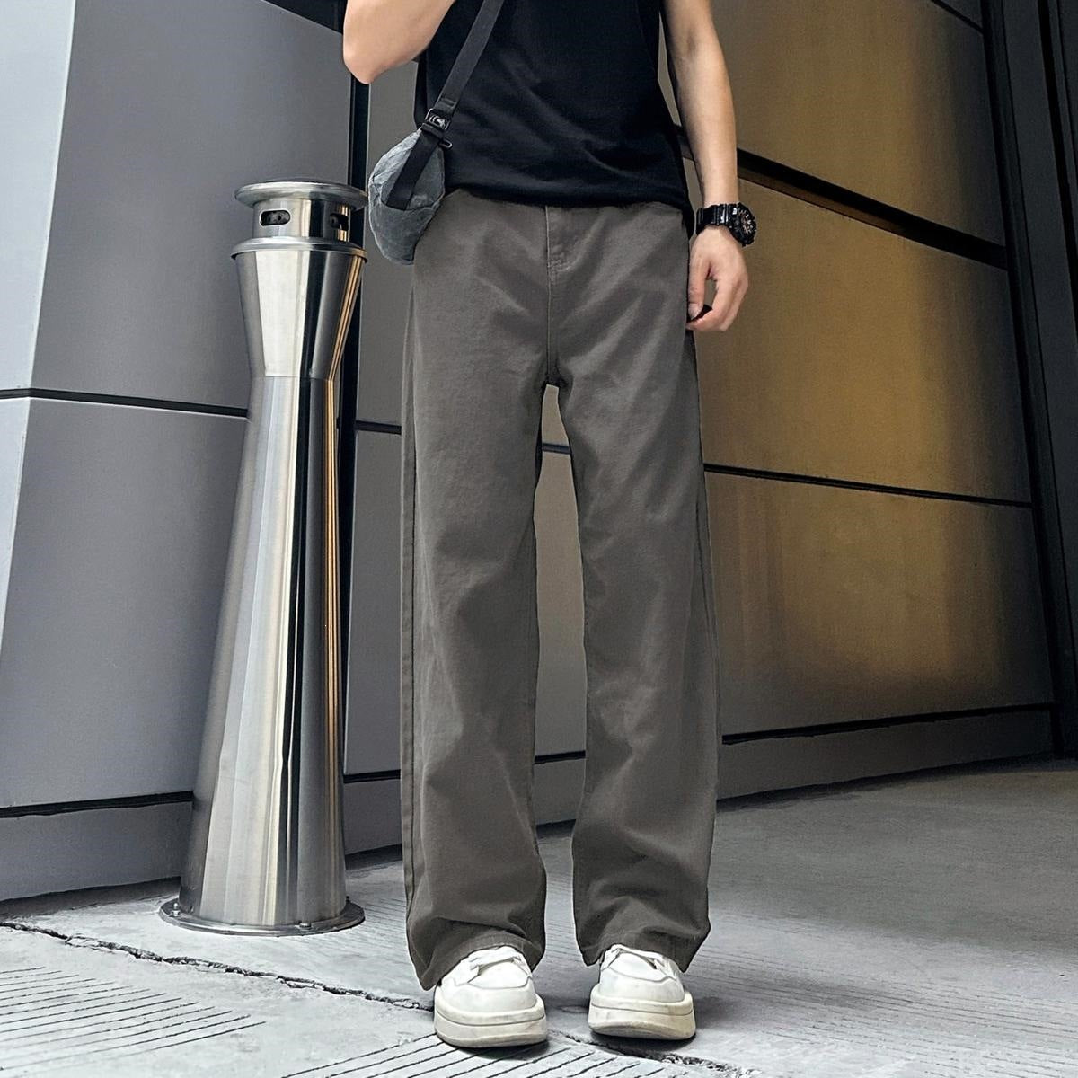 Minimalist Straight-Leg Denim Pants