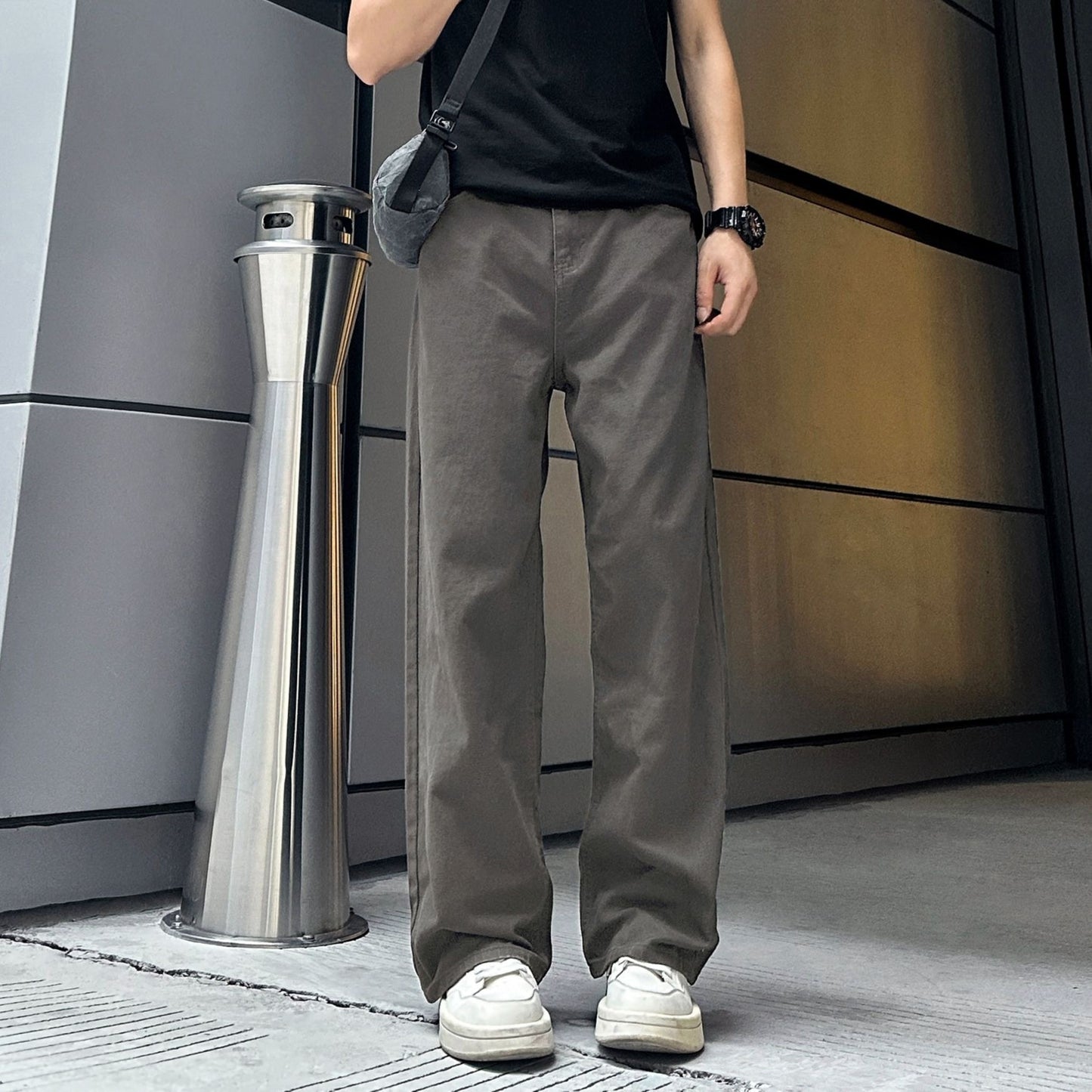 Minimalist Straight-Leg Denim Pants