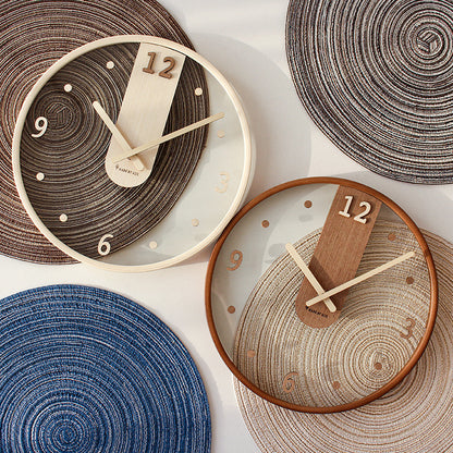 Minimalist Transparent Wall Clock Quiet Battery Operated