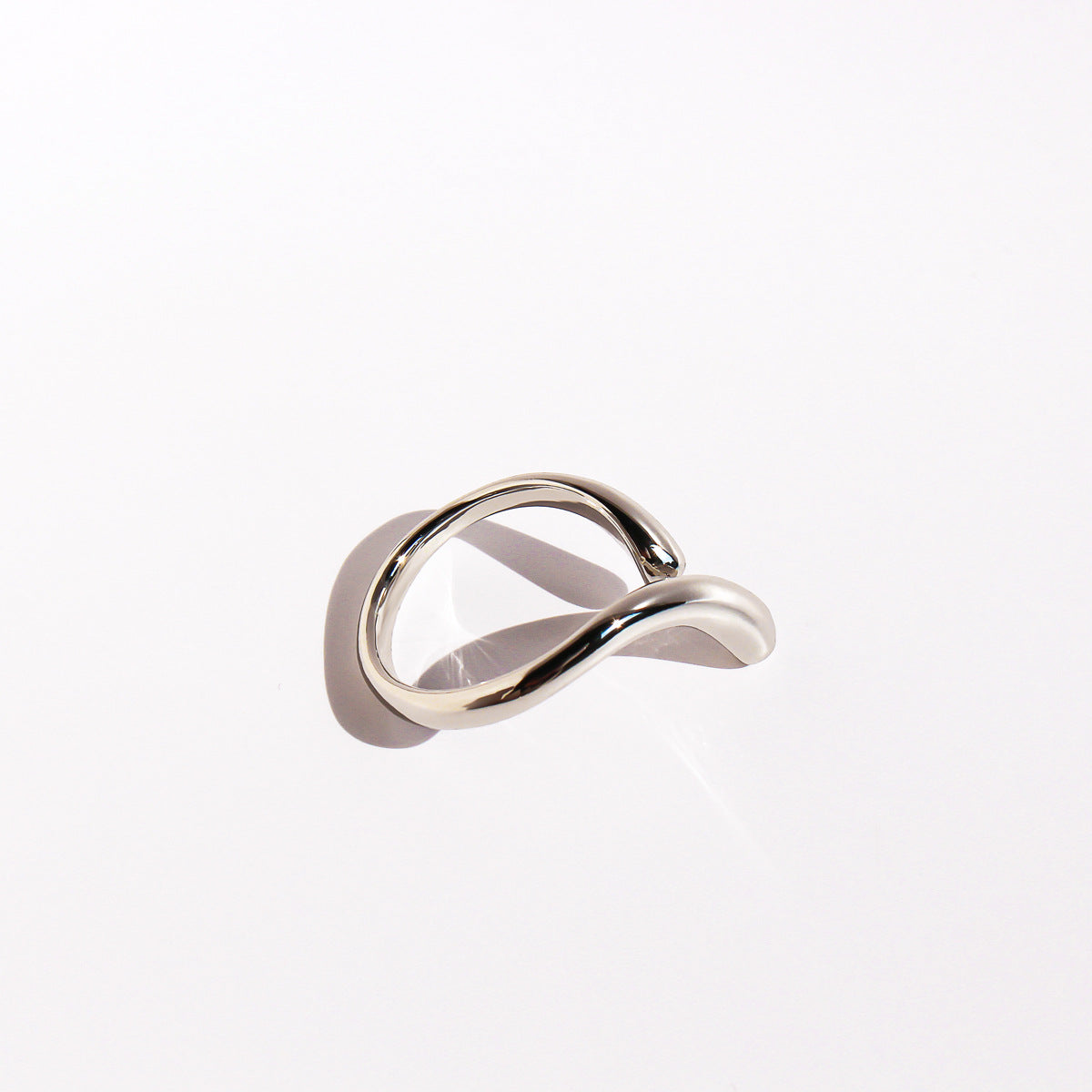 Minimalist Water Drop Open Ring