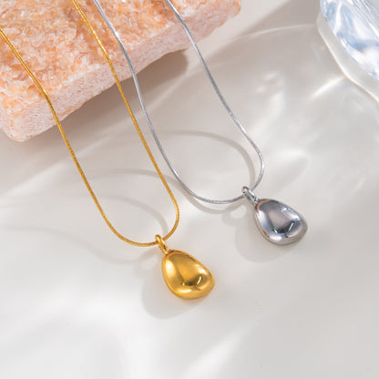 Minimalist Water Drop Titanium Steel Necklace