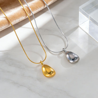 Minimalist Water Drop Titanium Steel Necklace