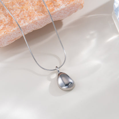 Minimalist Water Drop Titanium Steel Necklace