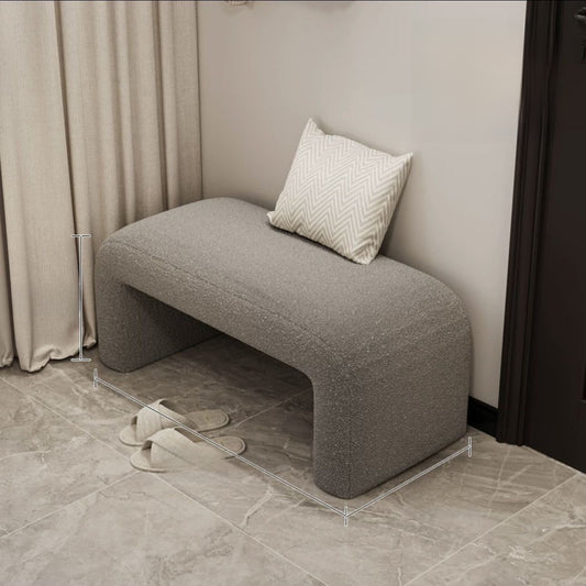 Minimalist Wooden Entryway Shoe Bench with Upholstered Seat