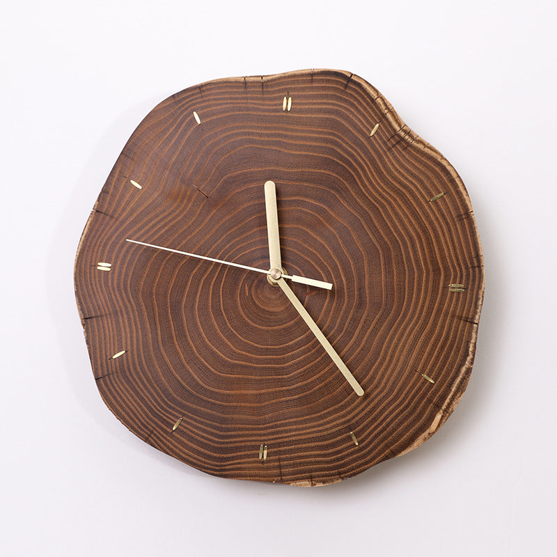 Minimalist Wooden Wall Clock Silent Battery Operated