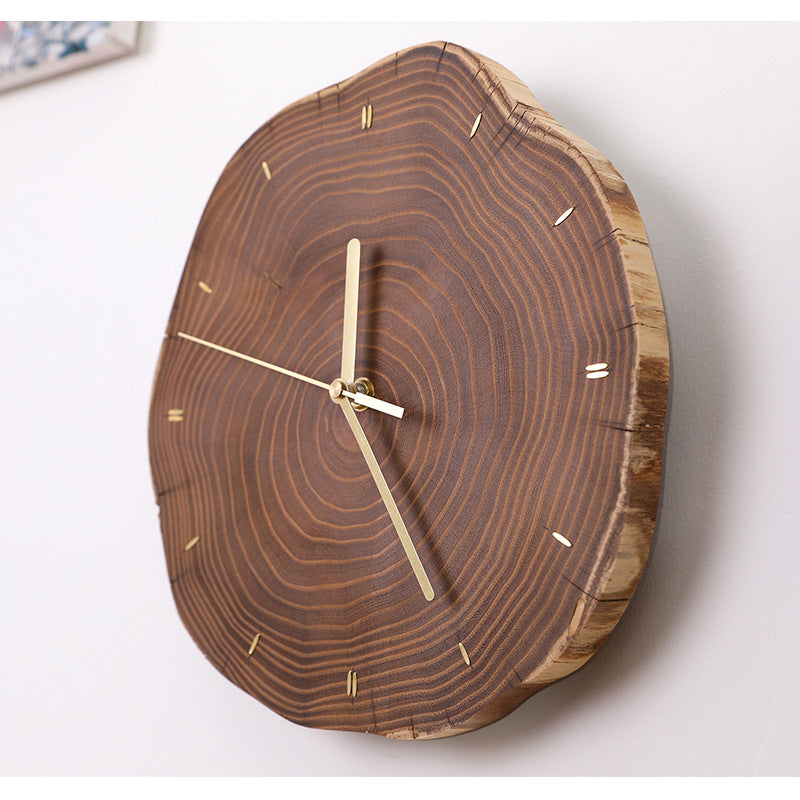 Minimalist Wooden Wall Clock Silent Battery Operated