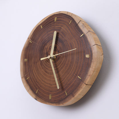 Minimalist Wooden Wall Clock Silent Battery Operated