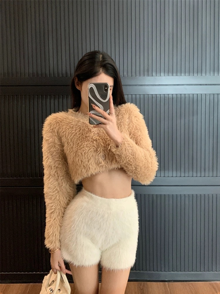 Mink Fleece Knitted Casual Pants
