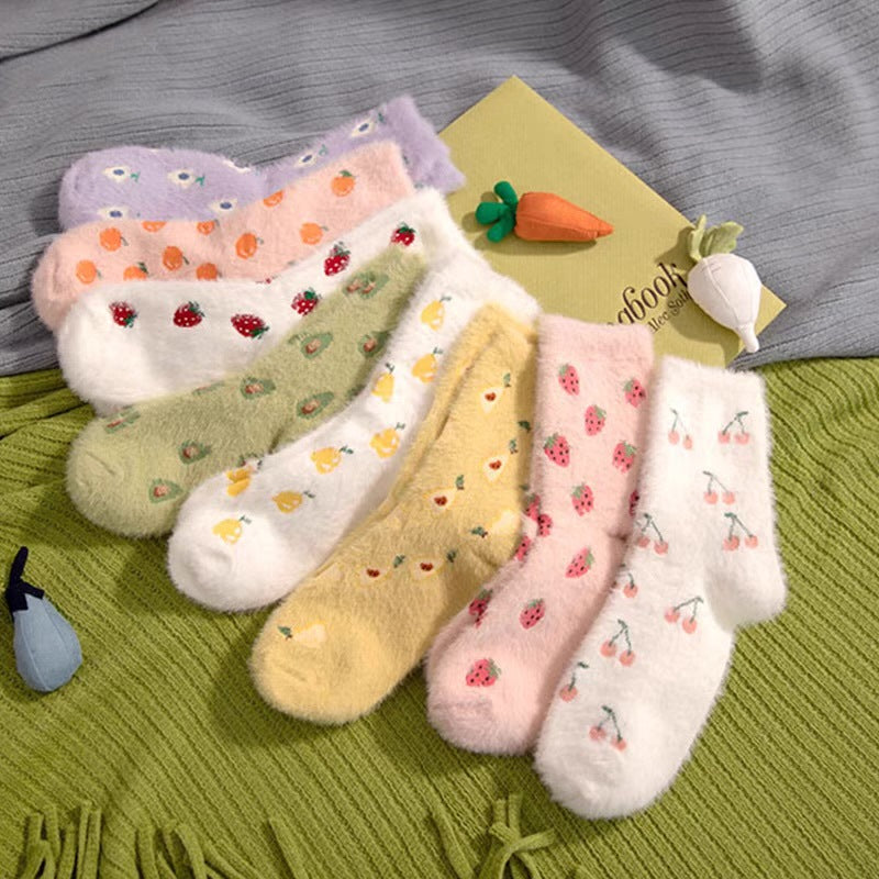 Mink velvet socks