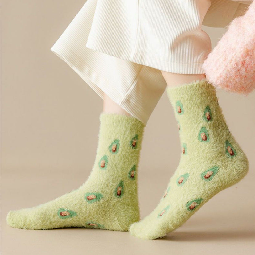 Mink velvet socks