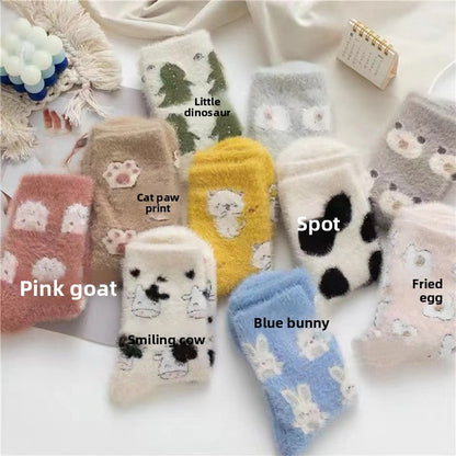 Mink velvet socks