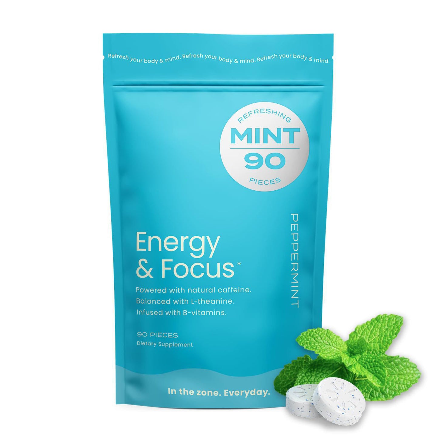 Mint Flavored Caffeine Energy Chewing mint