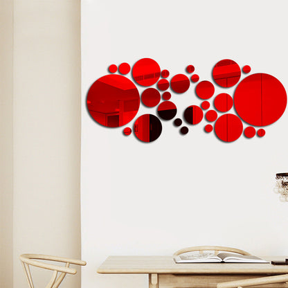 Mirror Acrylic Circle Wall Decals