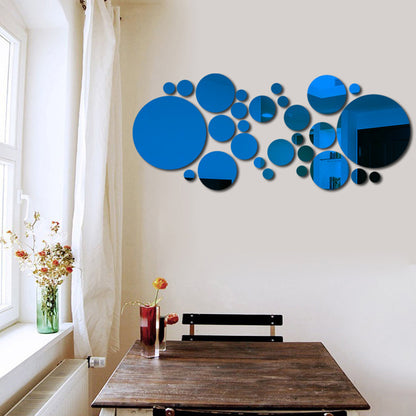 Mirror Acrylic Circle Wall Decals
