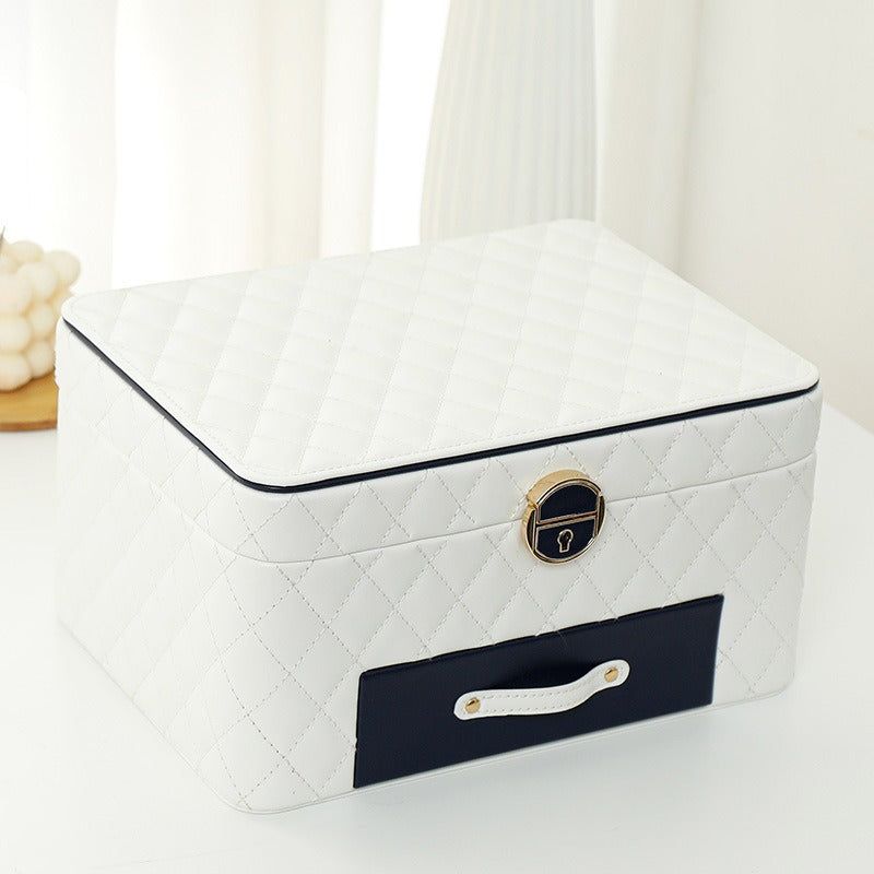 Mirror Jewelry Organizer Box with Lock
