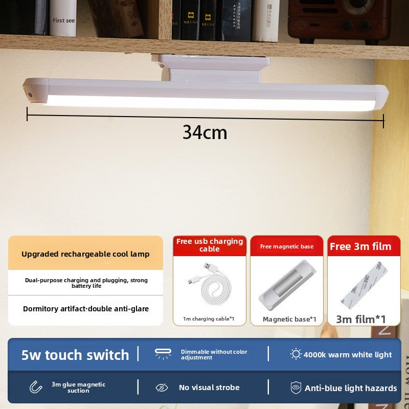 Mirror-mounted LED rechargeable wall lamp