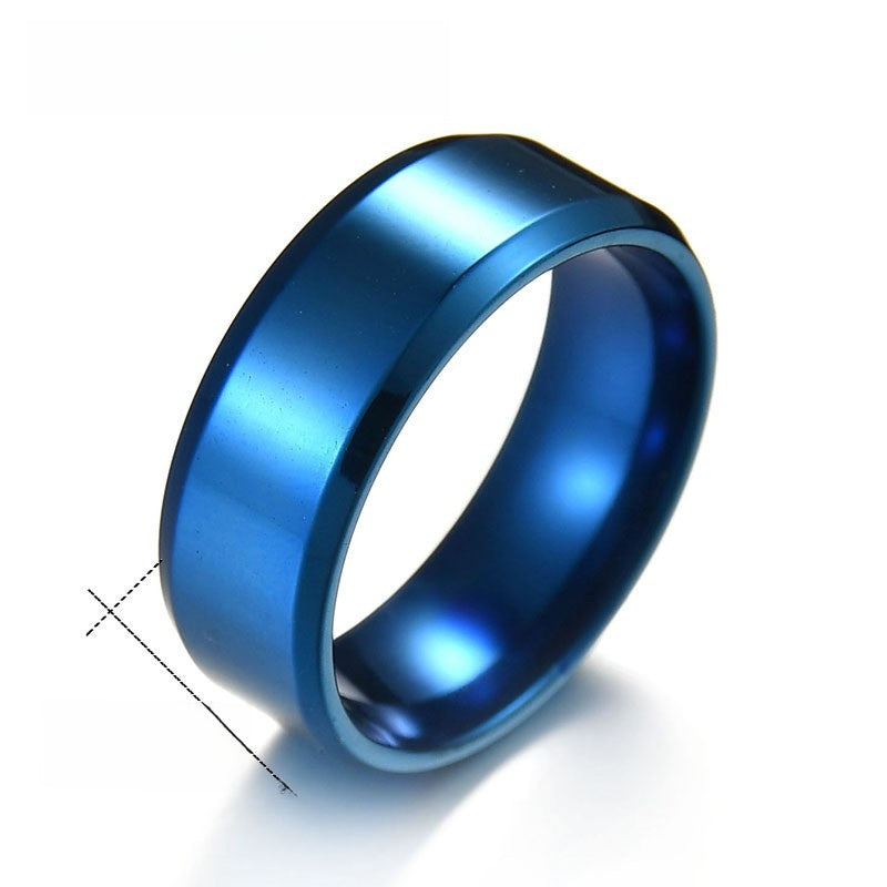 Mirror Polished Titanium Steel Ring for Men and Women