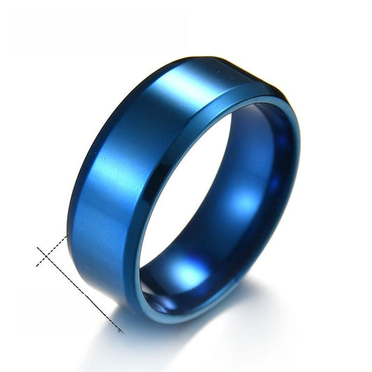 Mirror Polished Titanium Steel Ring for Men and Women