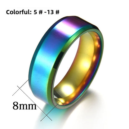 Mirror Polished Titanium Steel Ring for Men and Women