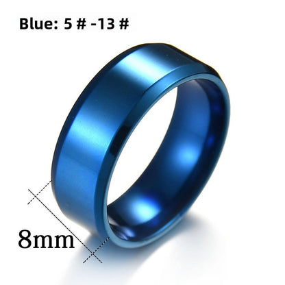 Mirror Polished Titanium Steel Ring for Men and Women