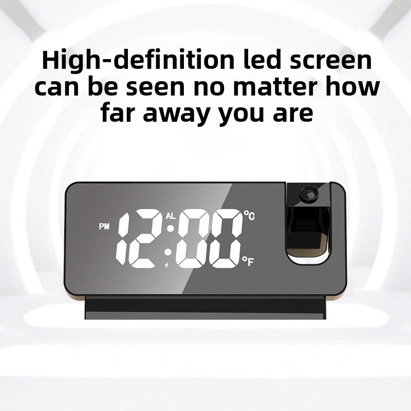 Mirror projection alarm clock