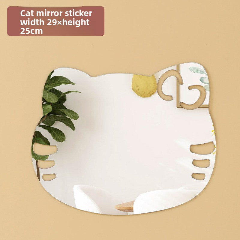 Mirror Wall Sticker, Self-Adhesive Oval