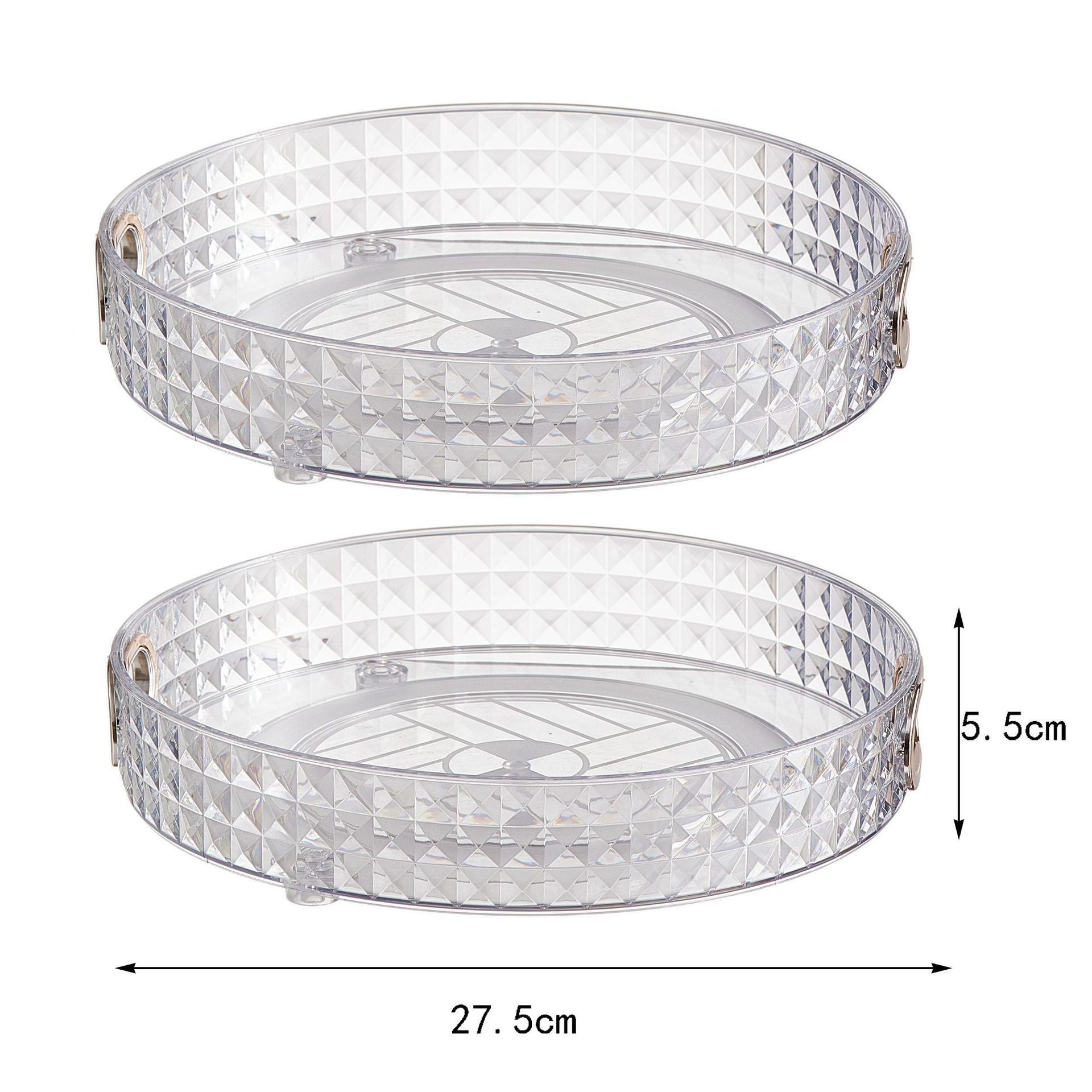 Mirrored rotating storage shelf for dressing table