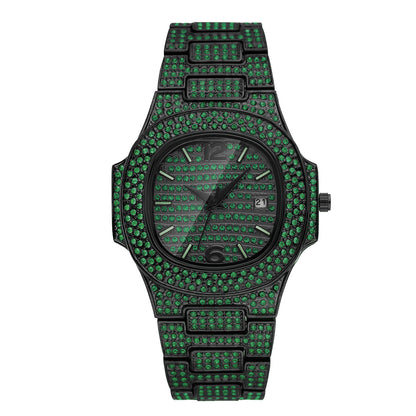 Missfox Hip-Hop Diamond Quartz Watch